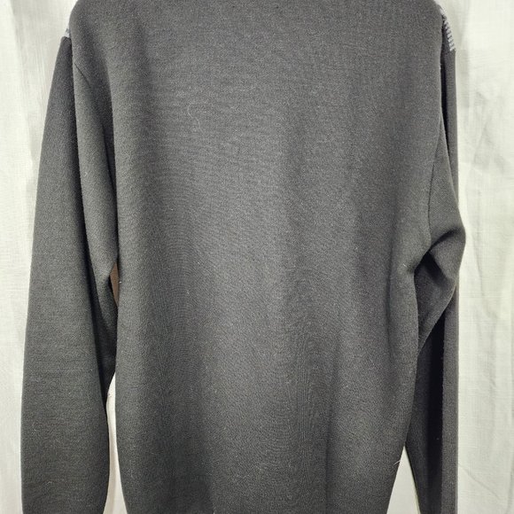 New Studio quarter zip black and white diamond plate sweater, size XLarge. - Picture 2 of 7